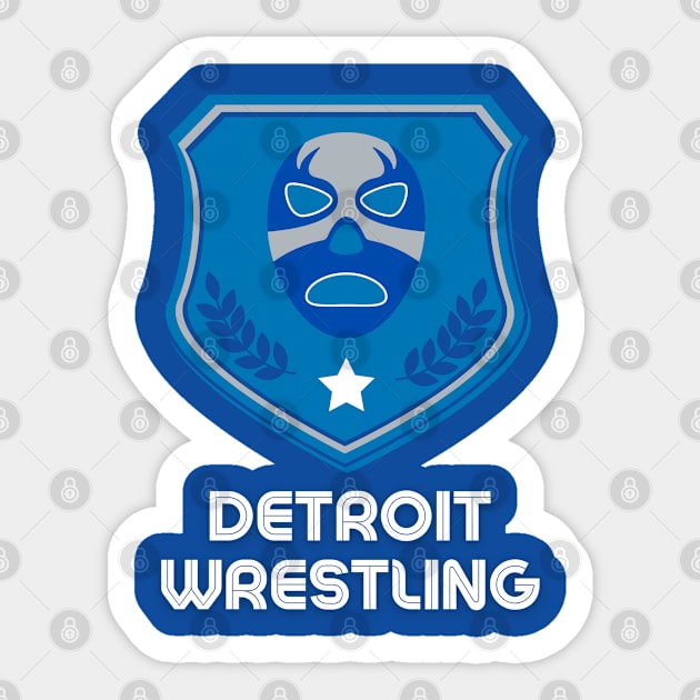 Detroit Wrestling "Hilo Blue" Sticker by DDT Shirts